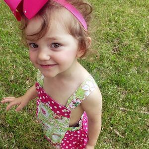 Tutu & Lulu Bubble Romper Pink Polkadot with Butterfly Print